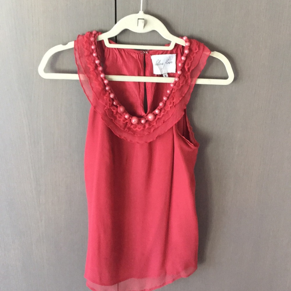 Chelsea Flower red silk blouse